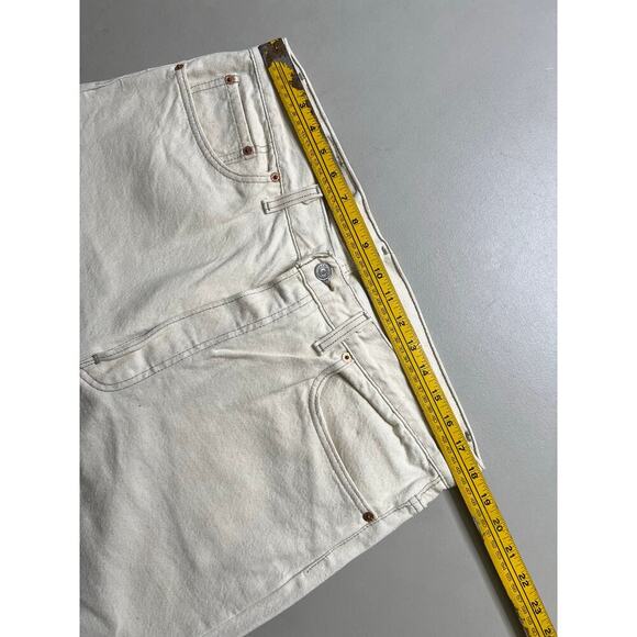 Levis 501 Vintage 90s USA XX Straight Leg Jeans White Light Wash 38x30 Act 36x30 - Picture 7 of 16